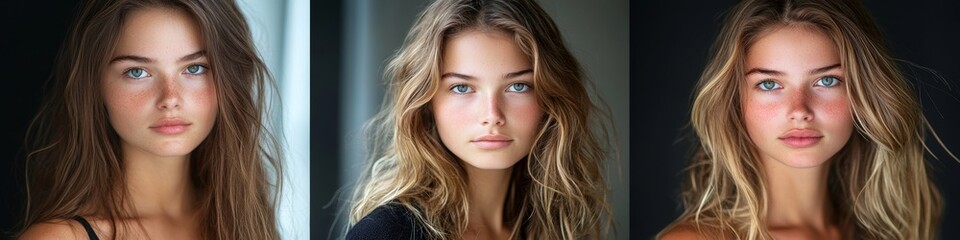 Obraz premium People Headshot Face Collage