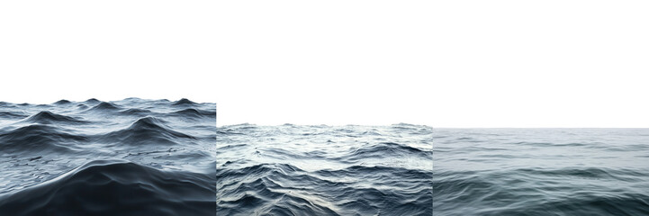 Obraz premium Waves gently rolling across the ocean surface under a bright sky at midday