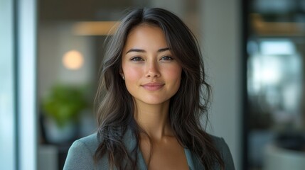 Fototapeta premium Young Businesswoman Suffering From Neck Pain At Office