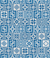 Scandinavian style seamless mosaic tiles pattern