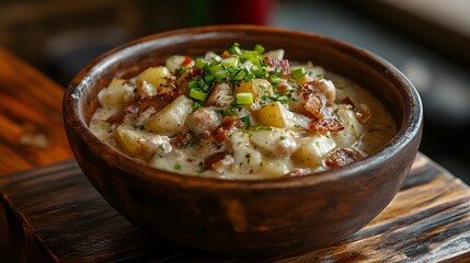 Savor the Classic Taste of New England Clam Chowder, Rich in Tradition and Comforting Ingredients