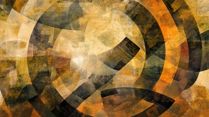 Obraz premium Abstract composition with swirls and warm tones
