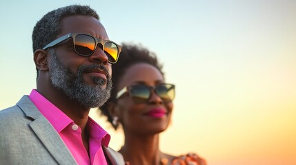 Elderly couple reviewing retirement investment plans