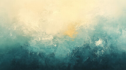 Obraz premium Abstract painting background blending yellow and blue colors