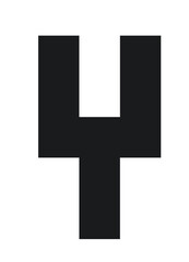 Obraz premium black font letter Y with pixel 8bit style