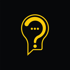 Solution talk symbol logo icon vector. Communication, chat, message, connection