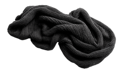 Dark Gray Knitted Fabric Texture Cozy Winter Textiles Soft Wool Background, Transparent Background, Ai Generative Images