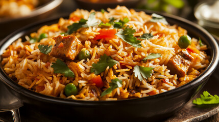 Indian matar-paneer pulao