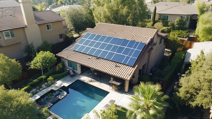 solar panels on the roof of house