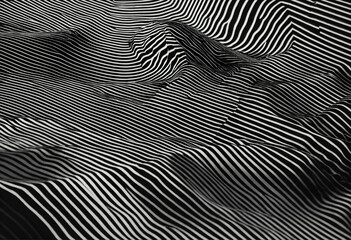 A bold contrast of black and white lines