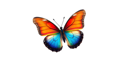 Obraz premium Photo of colorful butterfly isolated on transparent background.png
