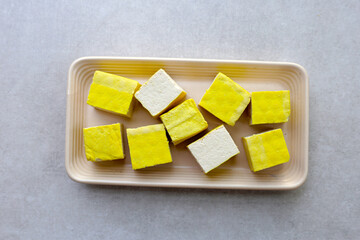Soy tofu cubes, Tofu soy bean curd
