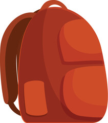 Brown hiking backpack with multiple pockets and straps, ideal for camping, trekking, or any outdoor activity