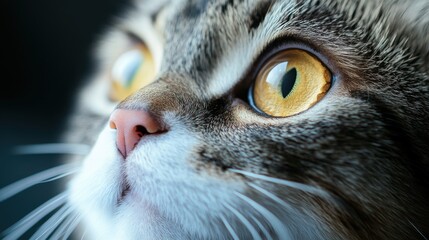 Mesmerizing Close-Up of a Cat's Intense Gaze