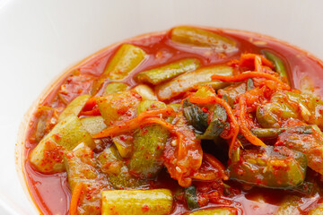 Kimchi korea food, cucumber kimchi