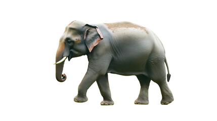Obraz premium Walking Elephant Isolated on Transparent Background