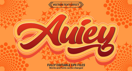 Auiey typography premium editable text effect style