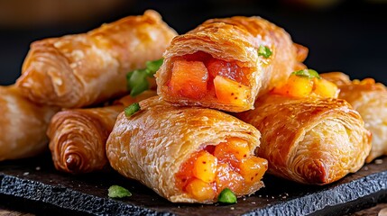 Delicious closeup of guava duff pastry bahamas food photography culinary delight mouthwatering dessert concept