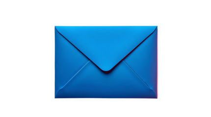Photo of blue envelope isolated on transparent background.png