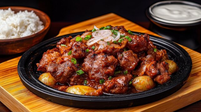 Kyrgyz kuurdak culinary delight kyrgyzstan food photography rustic kitchen close-up traditional dish experience