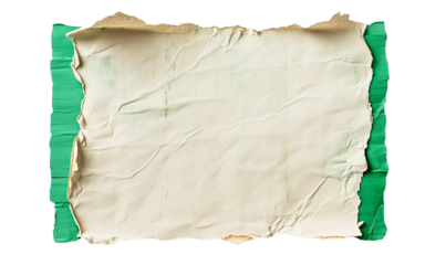 Grunge Torn Paper Texture Cream Beige Green Background Vintage Aged Retro Design Element, Transparent Background, Ai Generative Images
