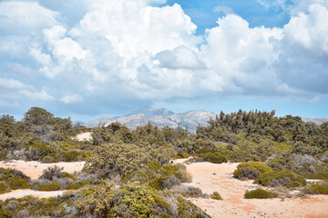 landscape with blue sky, Naxos