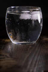 cold mineral water with a lot of gases and bubbles