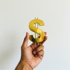 hand holding dollar sign