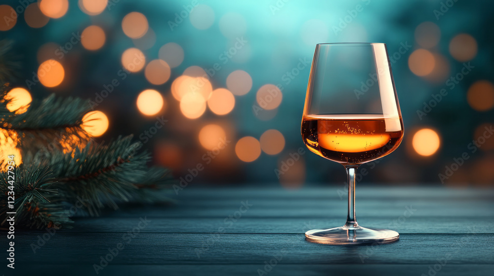 Poster a moody composition where the warm-toned fizz contrasts a dark environment, illuminated by gentle bo