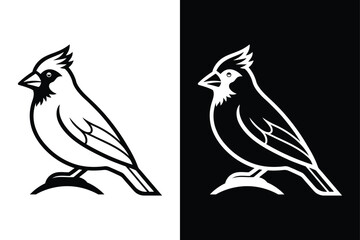 High Quality Cardinal Silhouette Vector Icon for Designers.