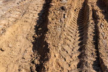 a deep hole in the ground on the site of which a highway was started