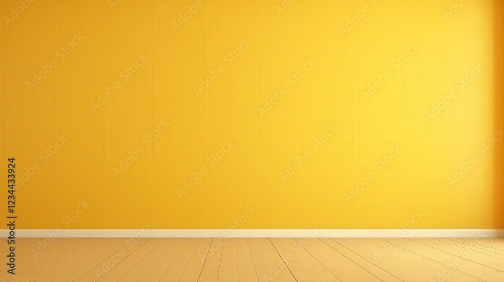 Poster empty dark yellow wall background for 3d rendering and design projects with smooth texture and clean