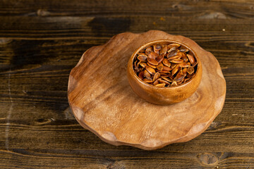 , overcooked or burnt pumpkin seeds on the table