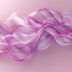 Fototapeta premium An abstract display of flowing pink and white waves, creating a sense of movement and elegance against a soft background, perfect for visually sophisticated compositions.