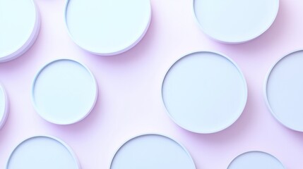 Pastel circles on pink background.