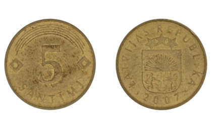 5 latvian coin