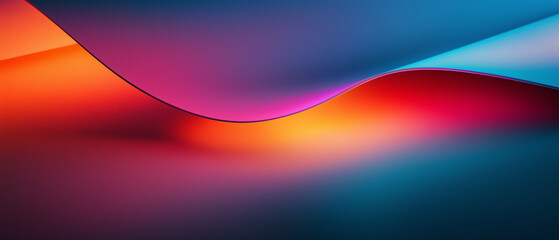 Colorful Abstract Wave Design with Gradient Curves, Vibrant Blue, Red, and Orange Glow for Modern Aesthetic  
