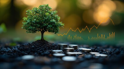 Growing Sustainable Investment: A Symbolic Representation of Financial Growth and Environmental Responsibility