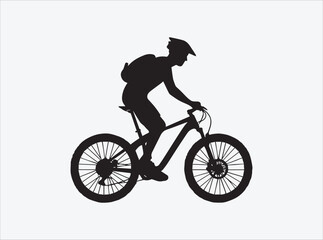 Obraz premium Cyclist Riding Through Wheat Field | Road Bike Silhouette | Nature & Sport 