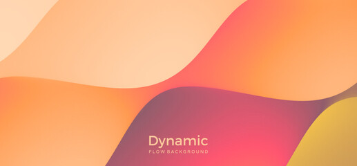 Multilayer texture. Abstract wavy background with modern gradient colors. Trendy liquid design. Cover design template. Motion sound wave. 3D illustration for brochure, poster, presentation or banner.