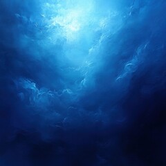 Naklejka premium Tranquil Abstract Deep Blue Ocean Waves Under Shimmering Light