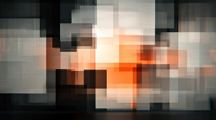Abstract digital art with blurred geometric shapes and warm tones