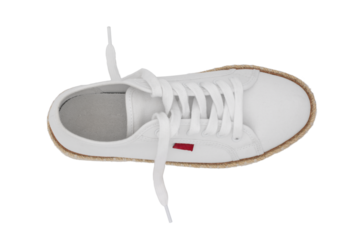white casual shoe from top