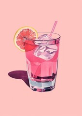 A fancy cocktail drink glass refreshment.