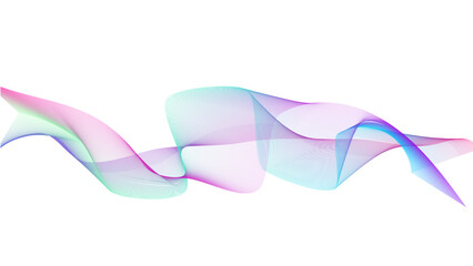Dynamic gradient colorful flowing wave design element. Abstract wavy lines gradient vector line blend element. Wave element with colorful gradient lines blend effect. 