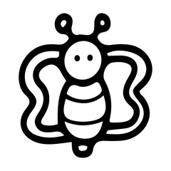 Rattle butterfly holder for baby. Hand drawn doodle. Toy for teaching newborn to hold an object while playing. Educational games for children. Childhood. Vector line art illustration.