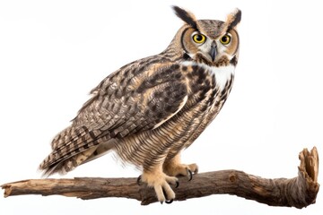 Obraz premium Owl animal branch bird.