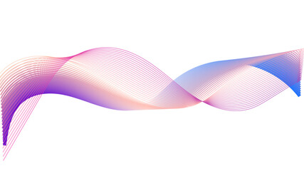 Abstract blue smooth wave on a white background. Abstract vector wavy lines flowing smooth curve colorful concept of technology, science, music, modern.