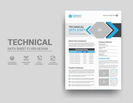 Technical Data Sheet Template Design