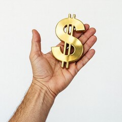 hand holding dollar sign